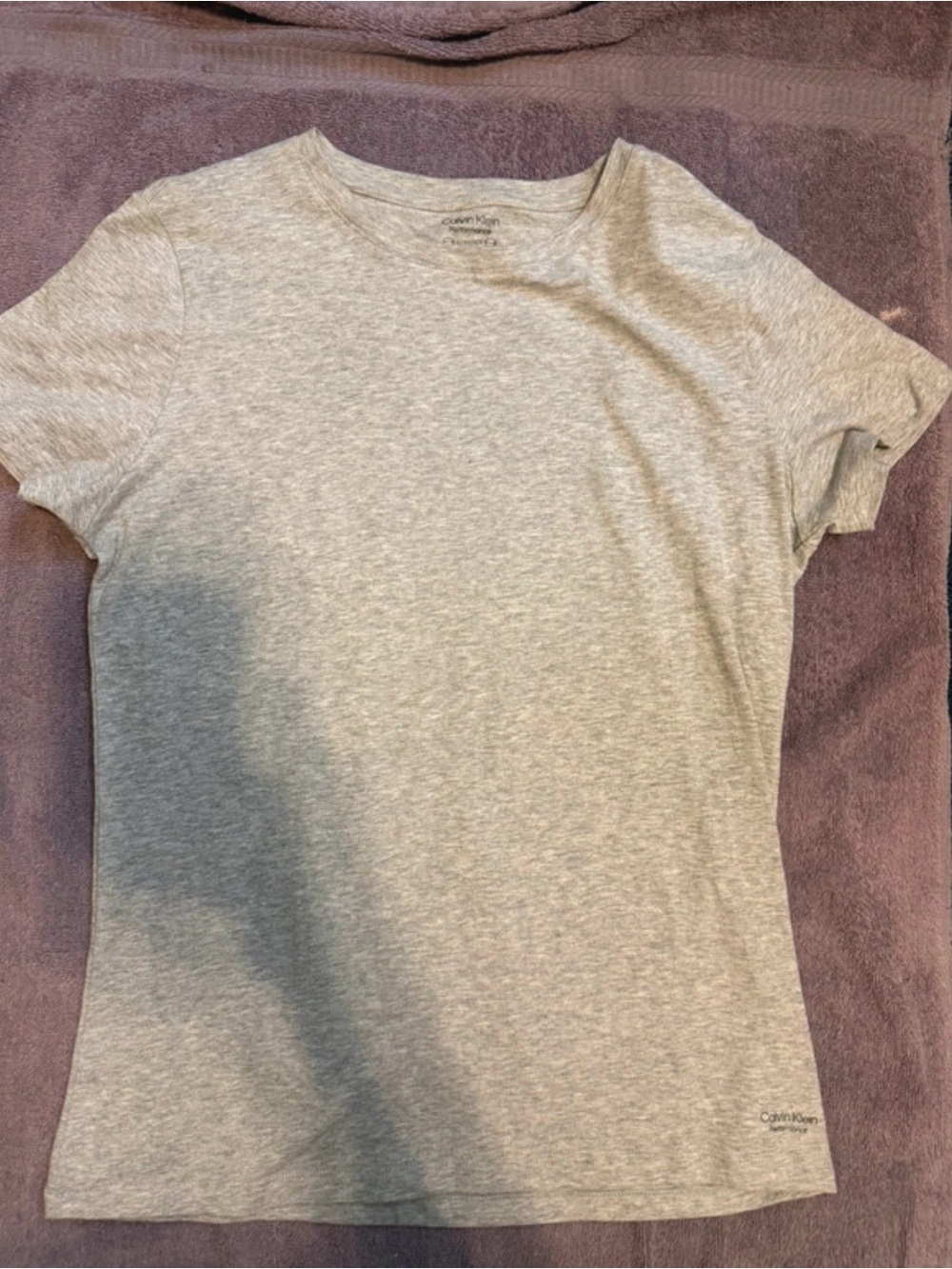 Calvin Klein Gray Performance Stretch Tee